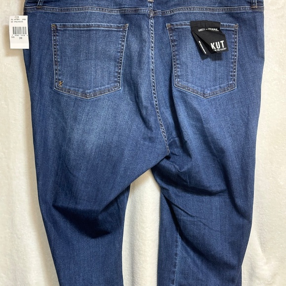 Kut From The Cloth Women's Jeans 24W Blue Reese Ankle Straight Leg High Rise - Picture 6 of 11